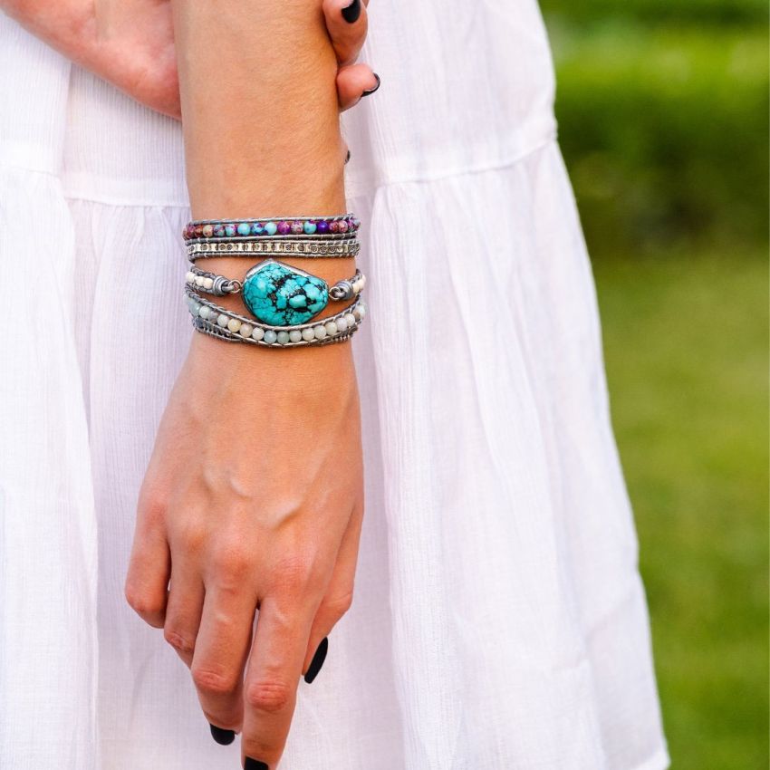 Healing Turquoise Protection Wrap Bracelet