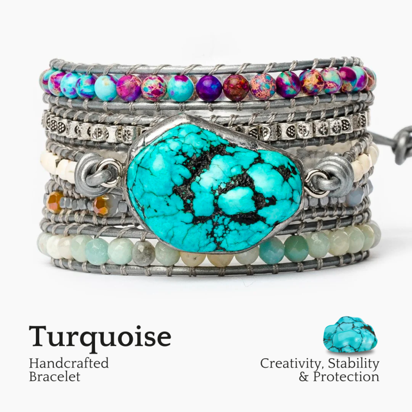 Healing Turquoise Protection Wrap Bracelet