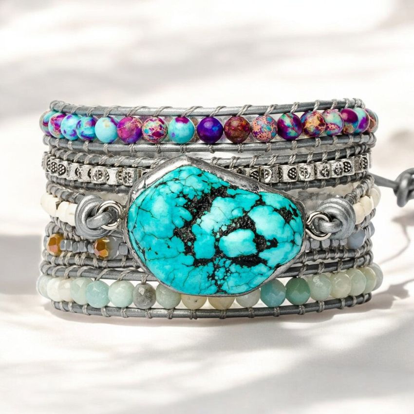 Healing Turquoise Protection Wrap Bracelet