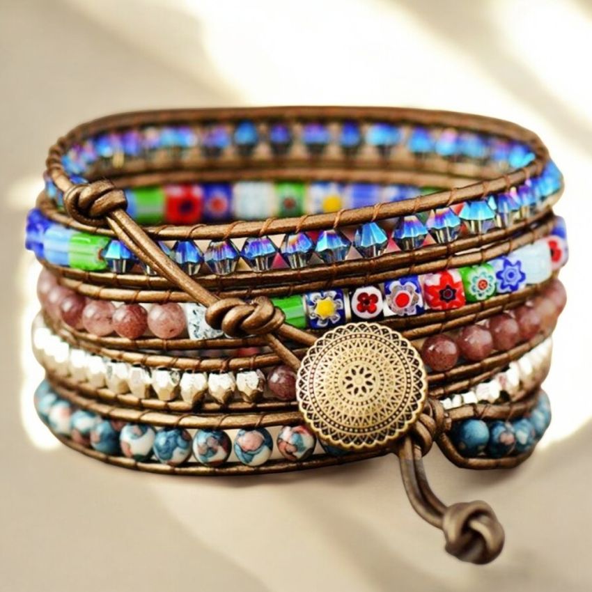 Imperial Flower Protection Wrap Bracelet
