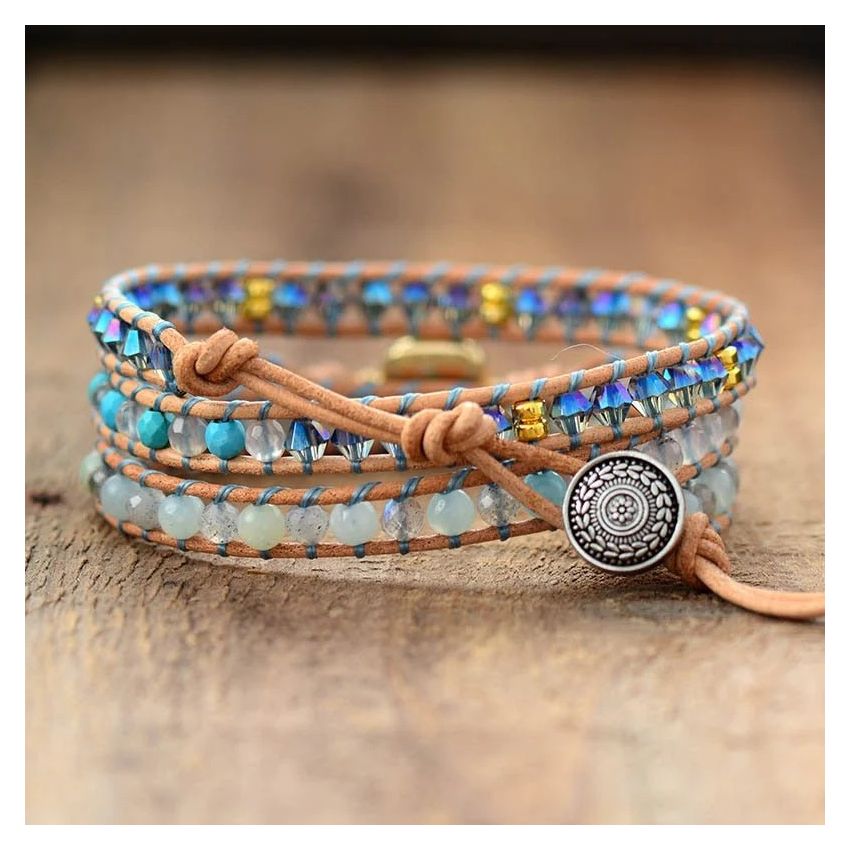 Square Opal Healing Wrap Bracelet