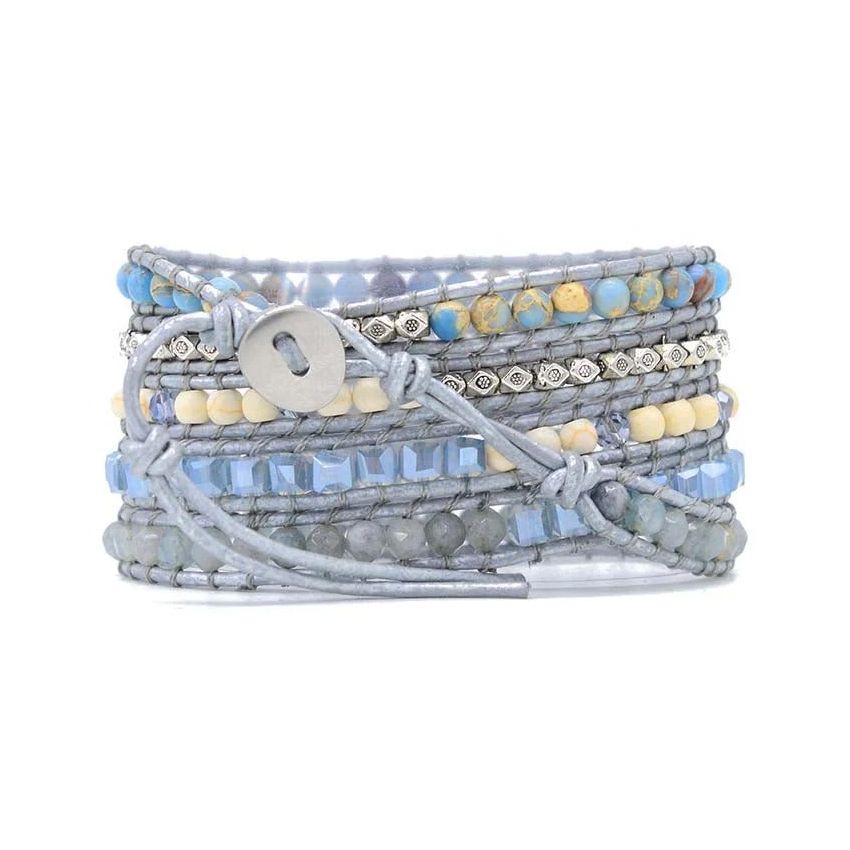Healing Topaz Queen Silver Wrap Bracelet