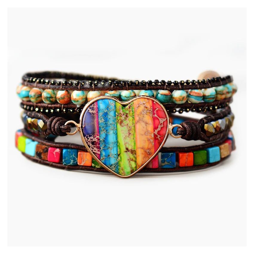 Chakra Moonlight Protection Wrap Bracelet