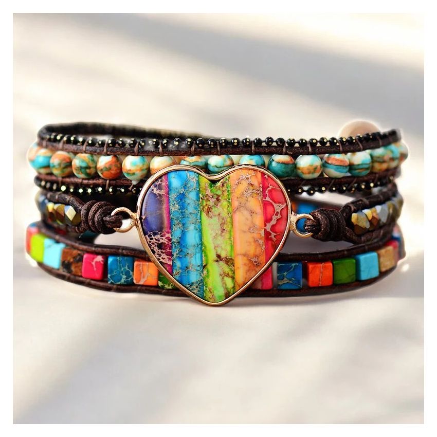 Chakra Moonlight Protection Wrap Bracelet