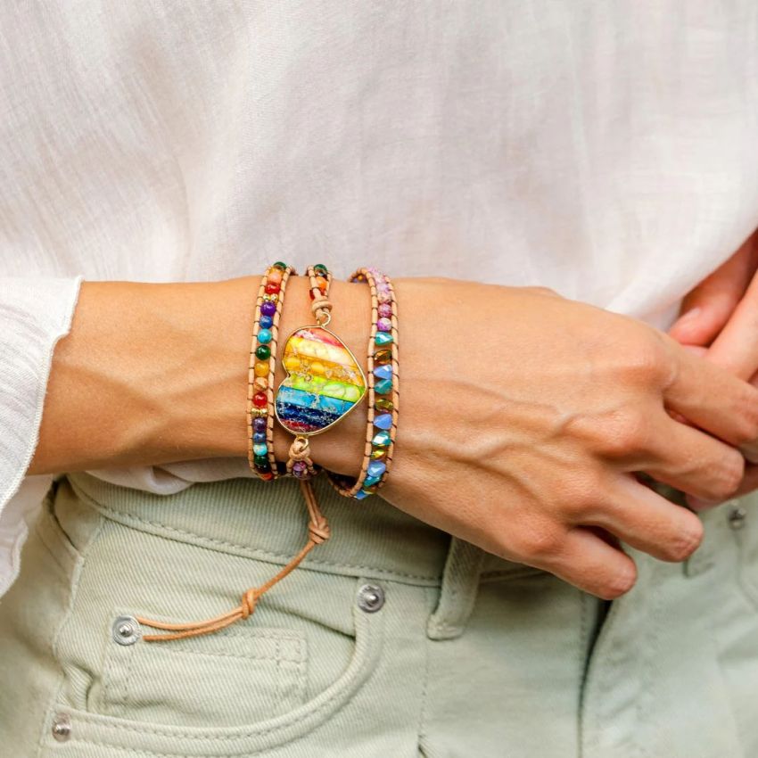 Chakra Love Rainbow Wrap Bracelet