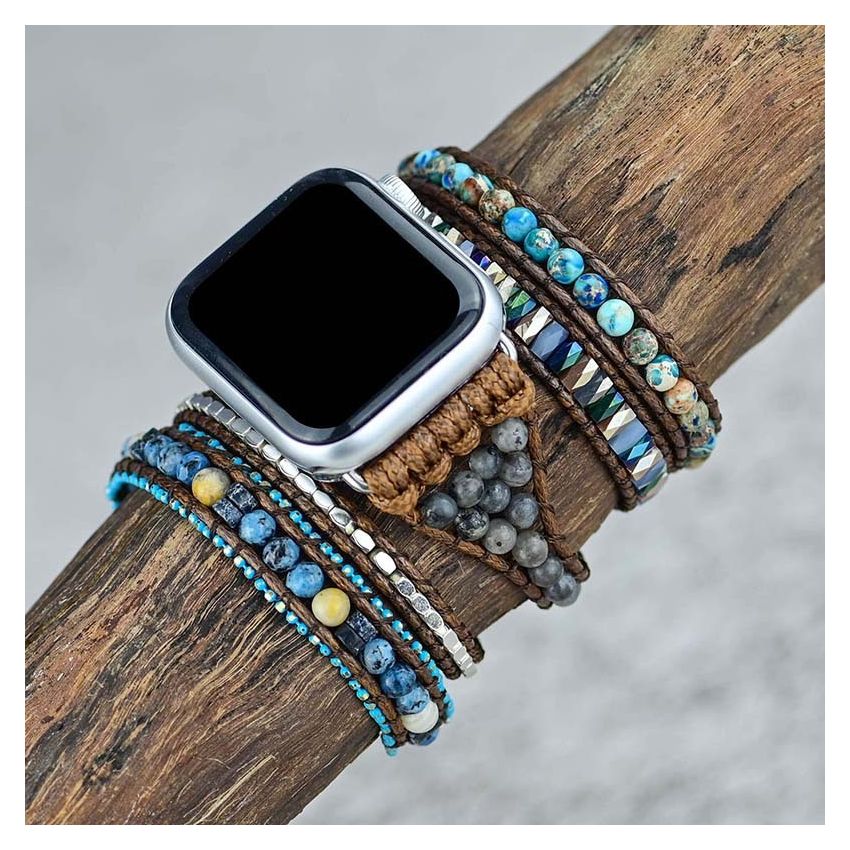 Natural Labradorite _Serene Ocean Apple Watch Strap