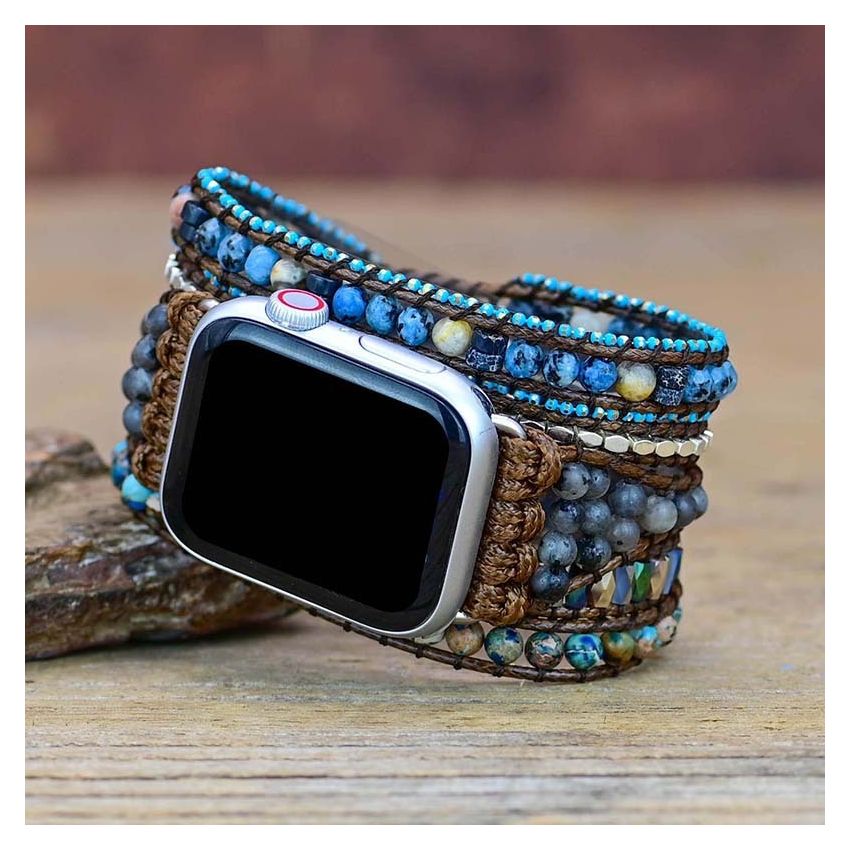 Natural Labradorite _Serene Ocean Apple Watch Strap