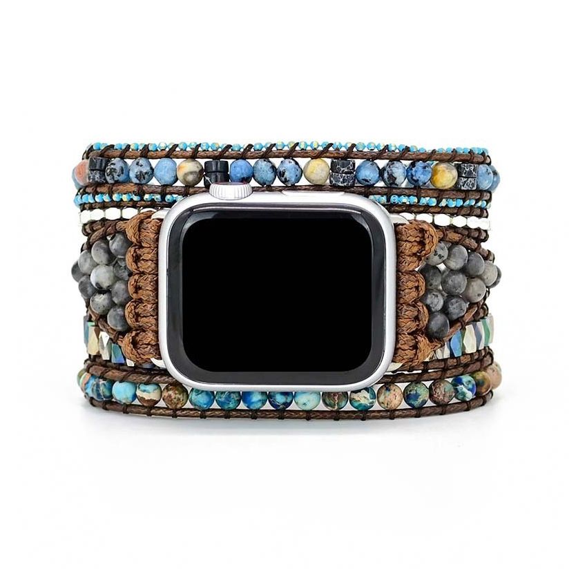 Natural Labradorite _Serene Ocean Apple Watch Strap