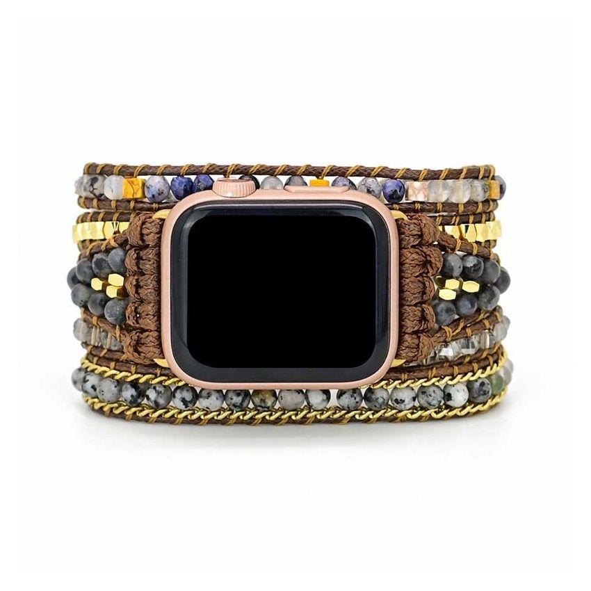 Natural Labradorite Beaded Apple Watch Band