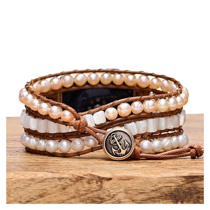 Handmade with Natural Freshwater Pearl Apple Watch Band