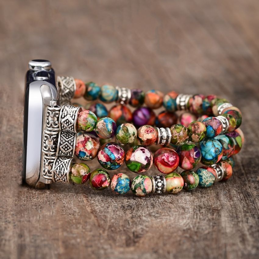 Handmade Vineyard Jasper Stretch Apple Watch Strap