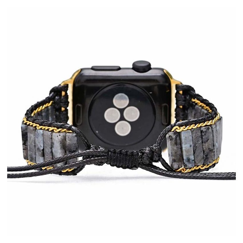 Black Labradorite Tube Apple Watch Band