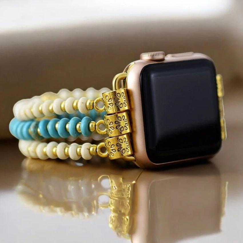 Powerful Turquoise Howlite Perfect Fit Watch Strap