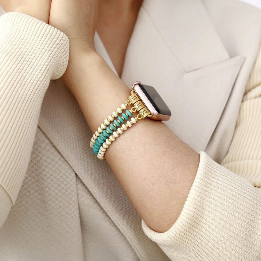 Powerful Turquoise Howlite Perfect Fit Watch Strap