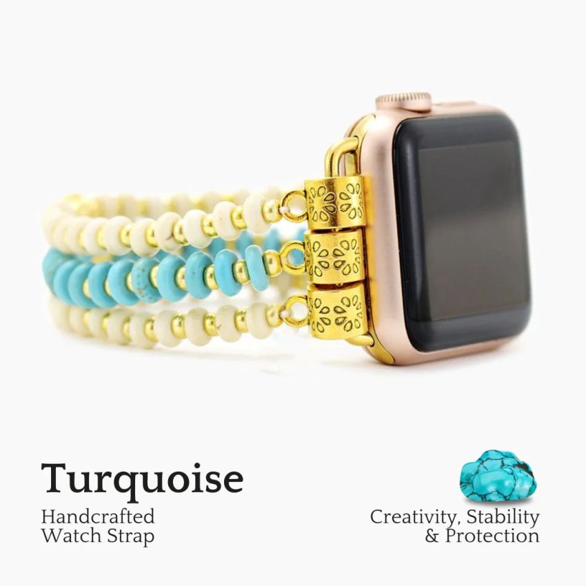 Powerful Turquoise Howlite Perfect Fit Watch Strap