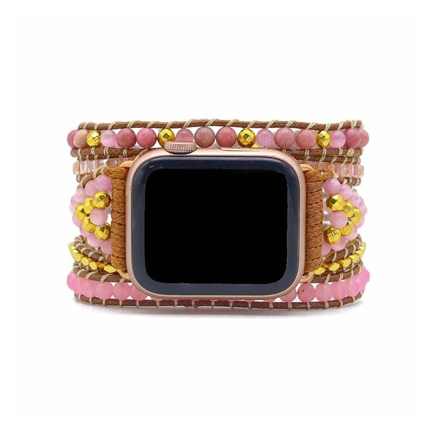 Rose Quartz Bohemian Apple Watch Strap
