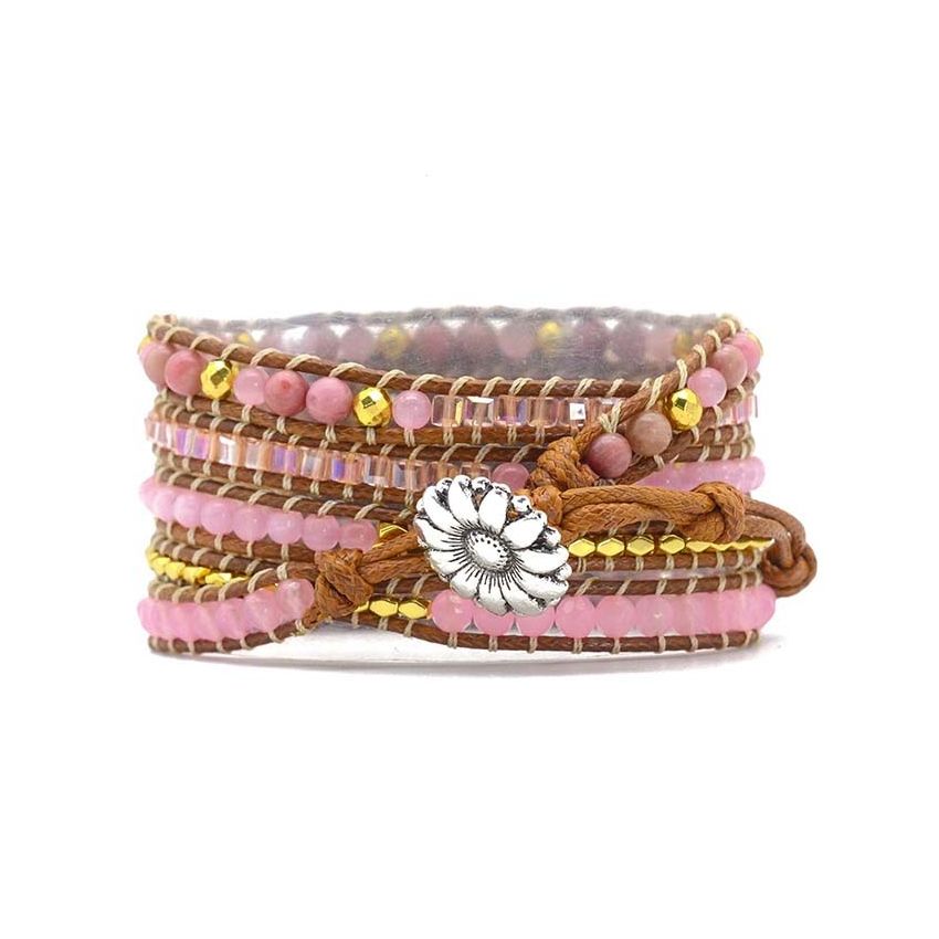 Rose Quartz Bohemian Apple Watch Strap