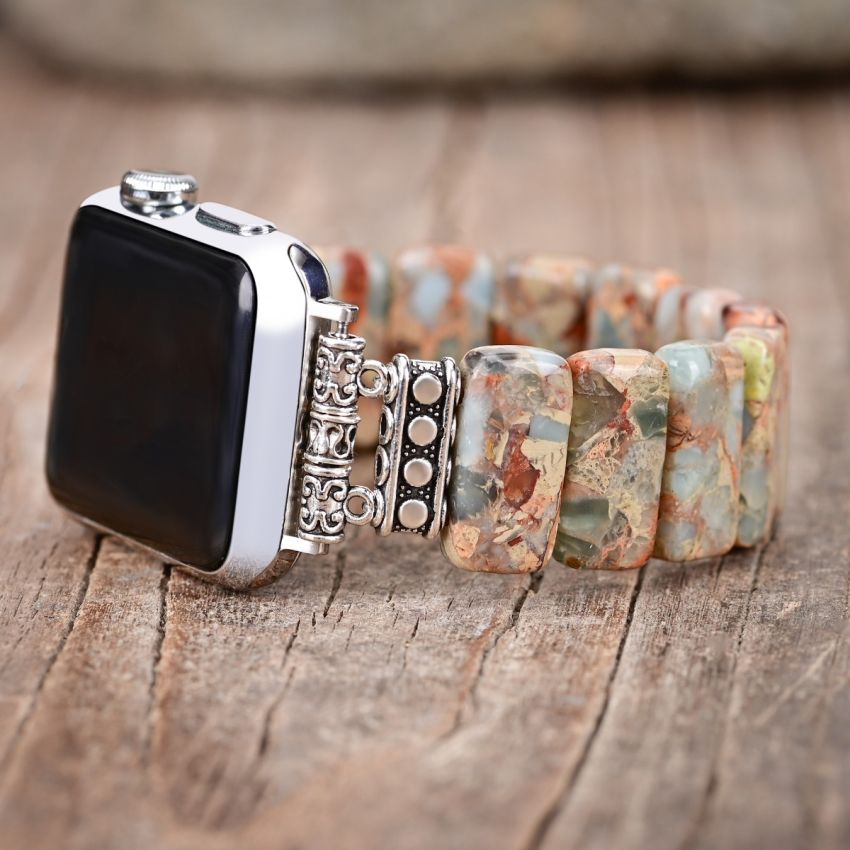 Natural Stone iWatch Band for Apple Watch Series 10 9 8 7 6 5 4 3 2 1 38mm-49mm