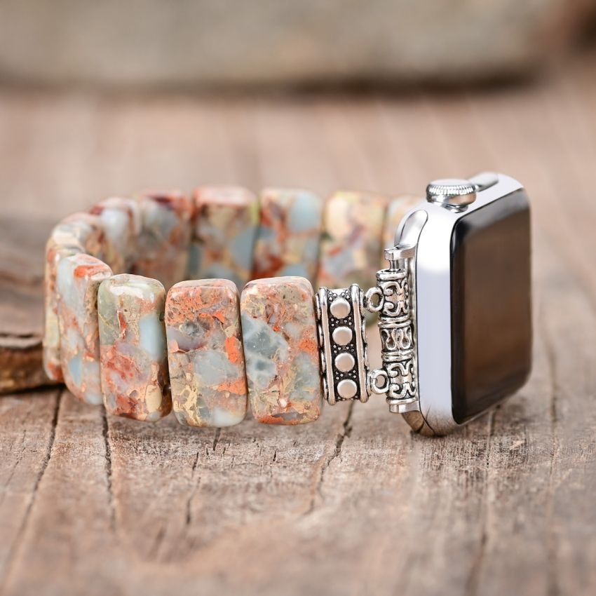 Natural Stone iWatch Band for Apple Watch Series 10 9 8 7 6 5 4 3 2 1 38mm-49mm
