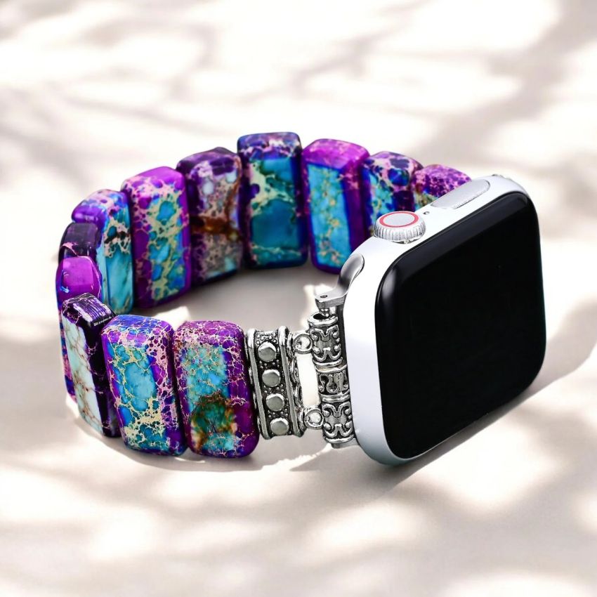Majestic Tibetan Jasper Stretch Apple Watch Strap