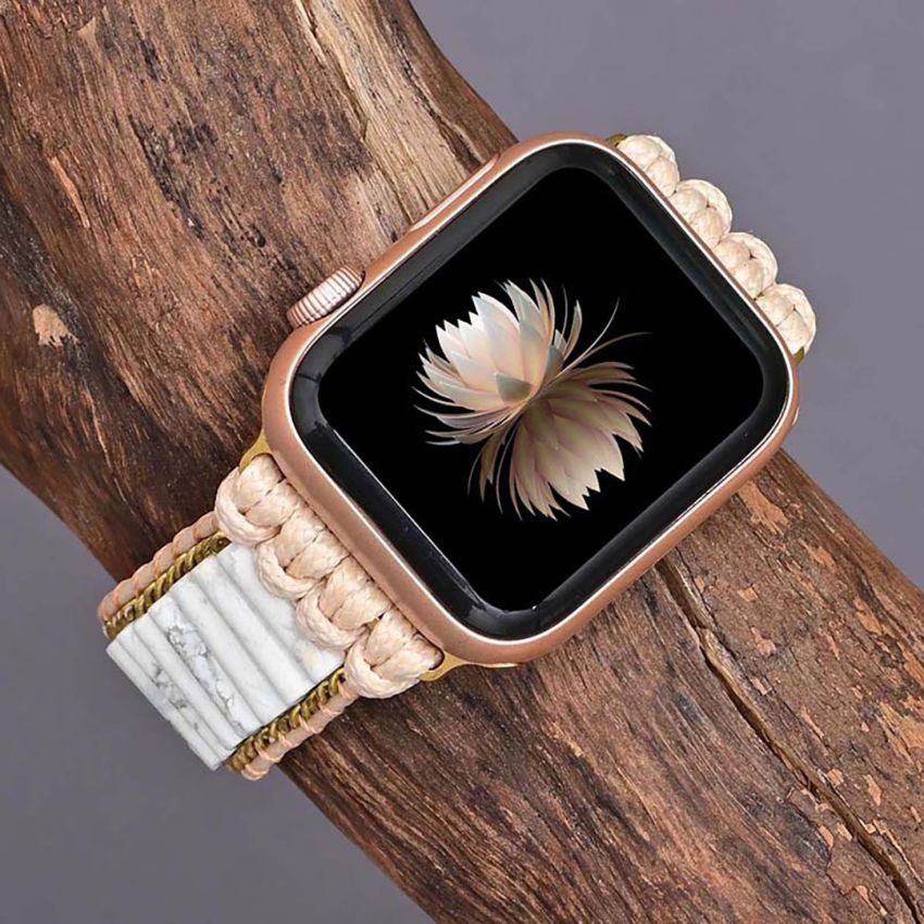 Heavenly Howlite Apple Watch Strap – Calming Crystal Bracelet Band