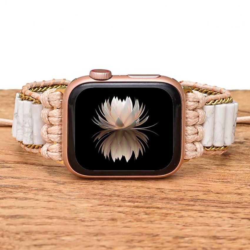 Heavenly Howlite Apple Watch Strap – Calming Crystal Bracelet Band