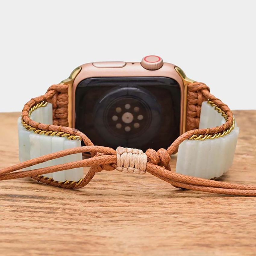 Wholesale Amazonite Apple Watch Band – Handmade Beaded Boho Bracelet Strap