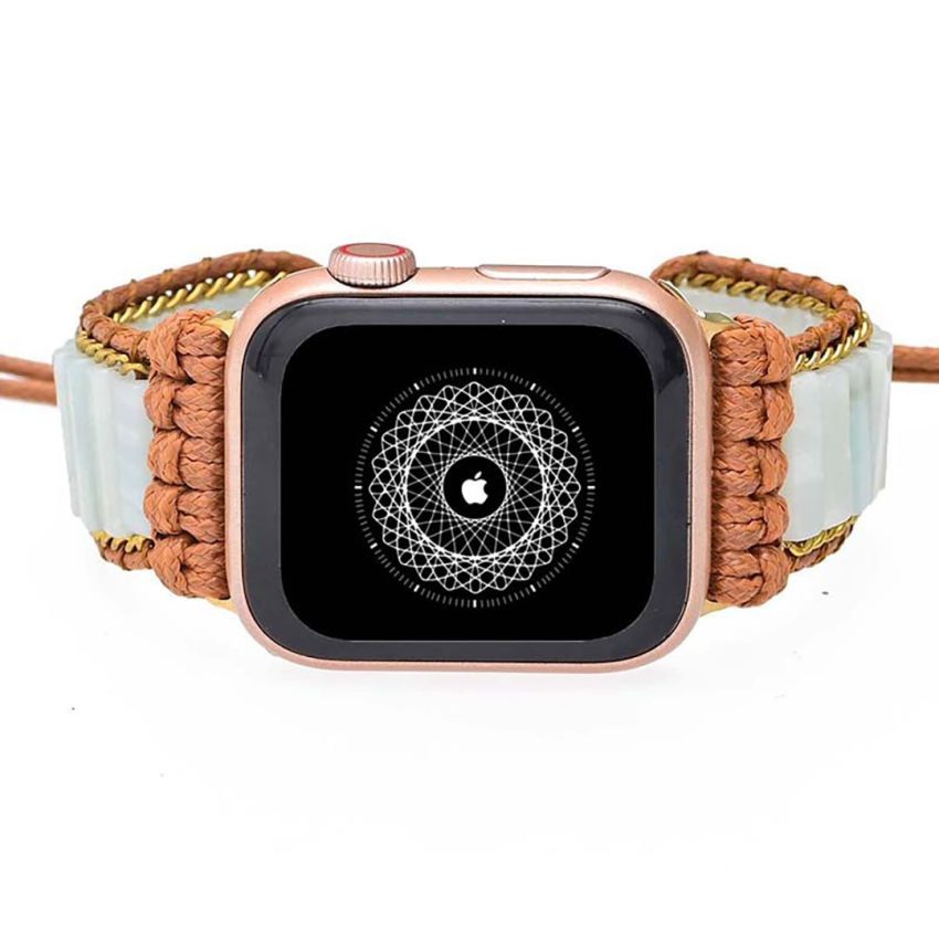 Wholesale Amazonite Apple Watch Band – Handmade Beaded Boho Bracelet Strap