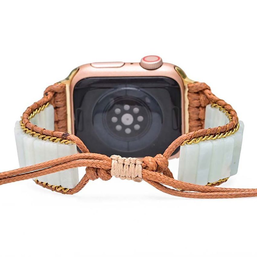 Wholesale Amazonite Apple Watch Band – Handmade Beaded Boho Bracelet Strap