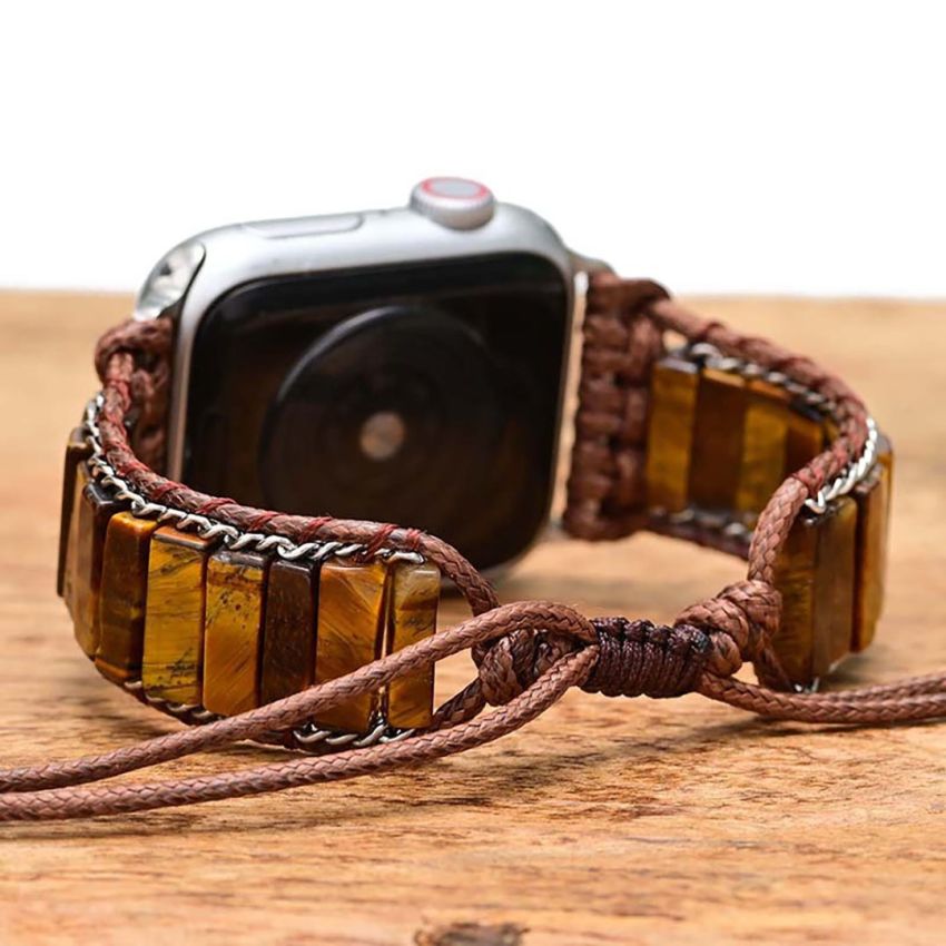 Natural Tiger Eye Apple Watch Band