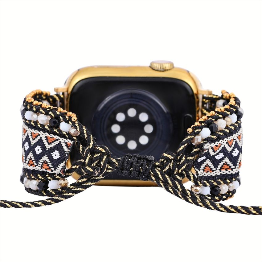 Free Spirit Tribal Apple Watch Band – Handmade Stretch Woven Nylon Strap (38–49mm)