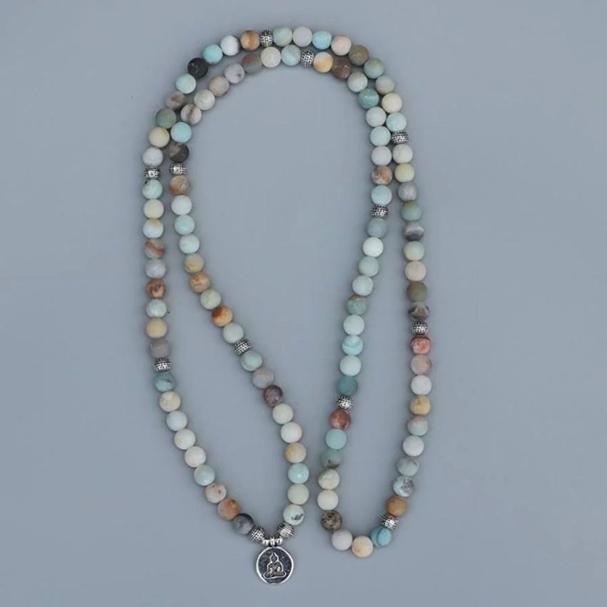Amazonite Mala Bracelet – 108 Beads for Peace & Balance