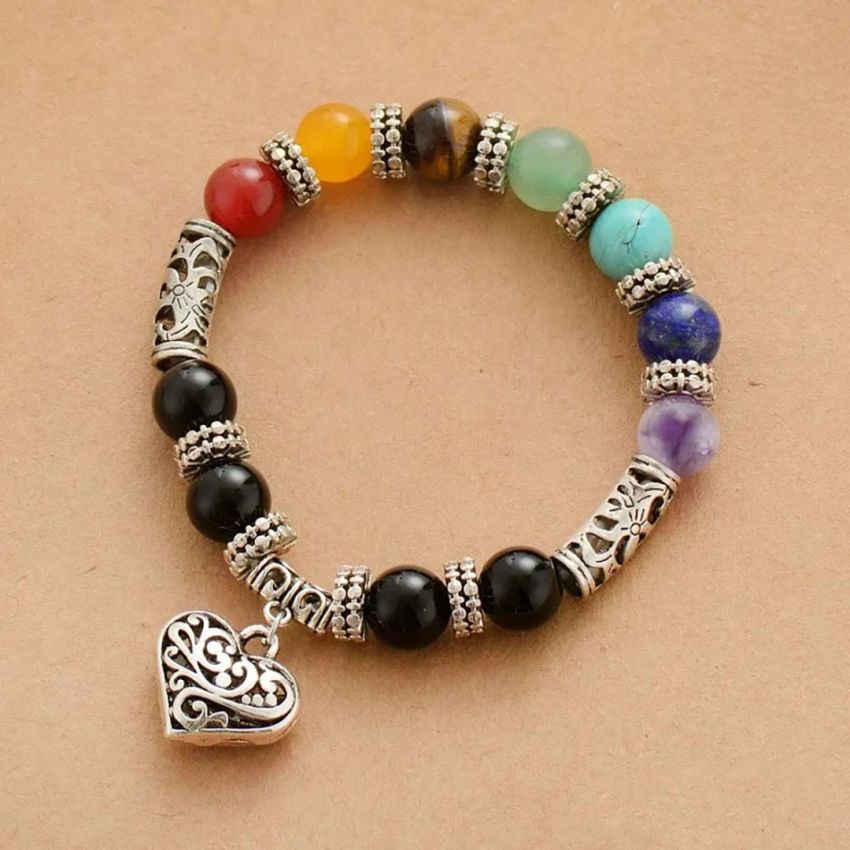 7 Chakra Healing Bracelet – Natural Stone Beads, Energy Balance & Meditation Jewelry