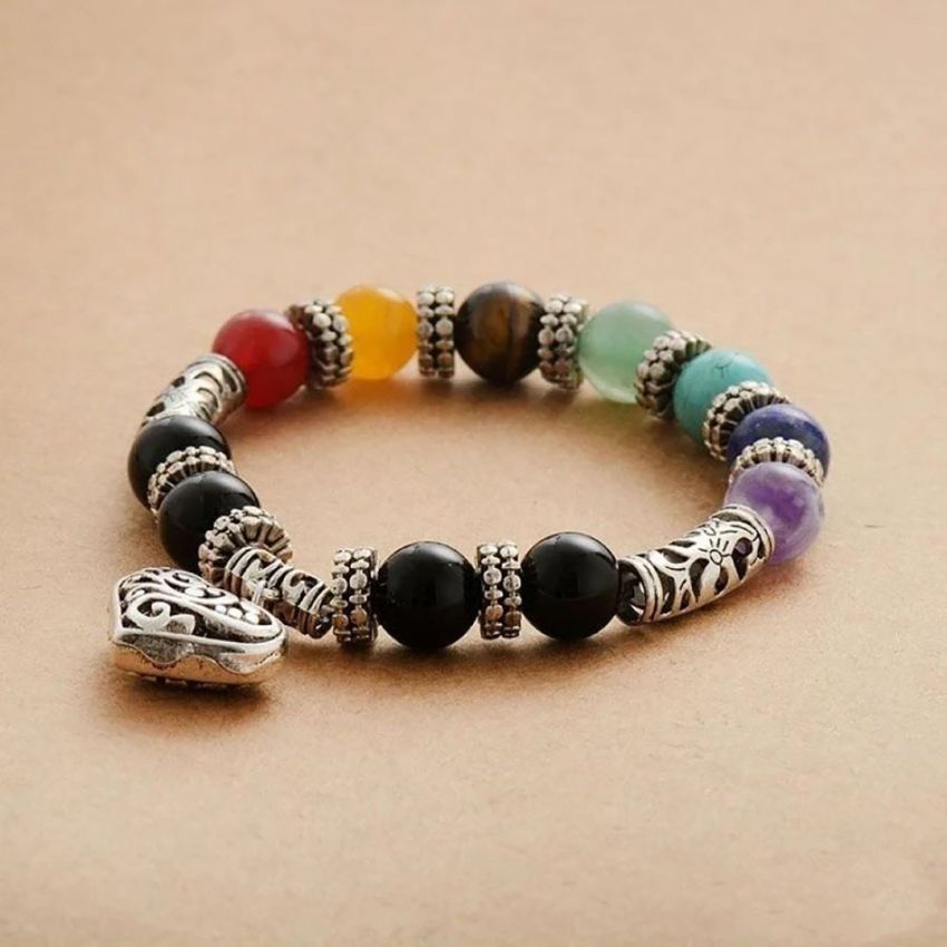 7 Chakra Healing Bracelet – Natural Stone Beads, Energy Balance & Meditation Jewelry