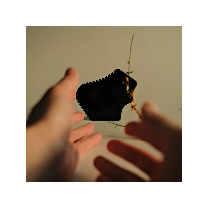 Authentic Black Bian Stone Gua Sha Tool | Face, Neck & Body Detox Massager