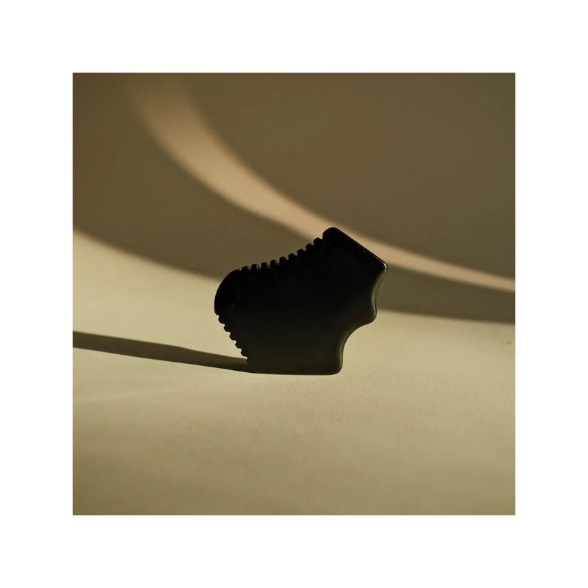 Authentic Black Bian Stone Gua Sha Tool | Face, Neck & Body Detox Massager