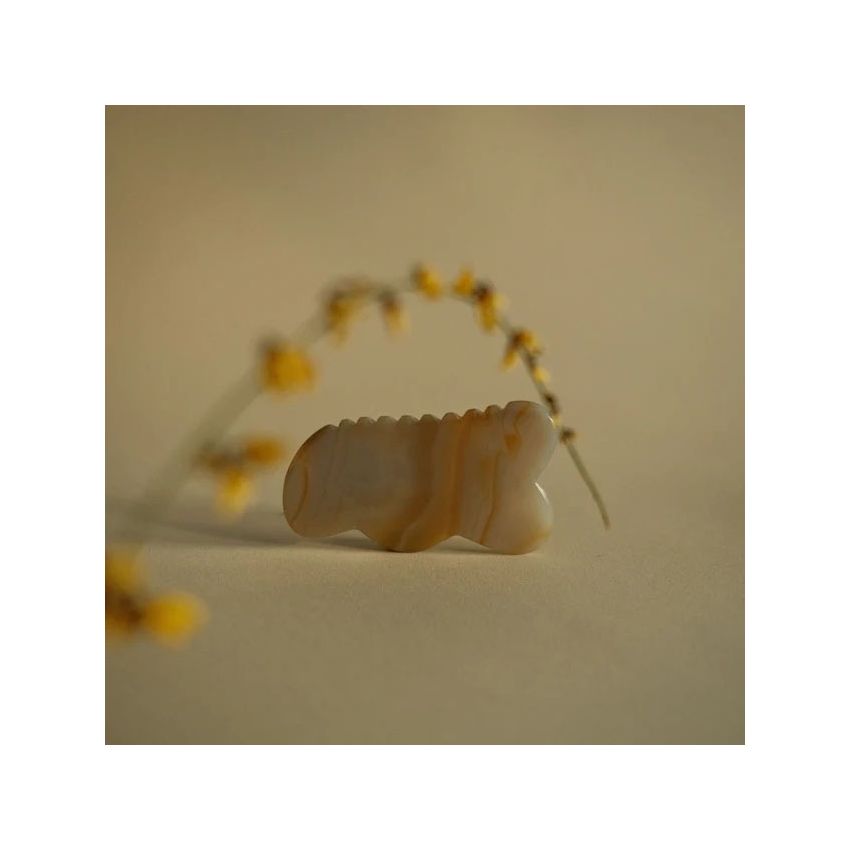 Natural Agate Body Gua Sha Stone | Detoxifying Massager for Muscle Relief & Contouring