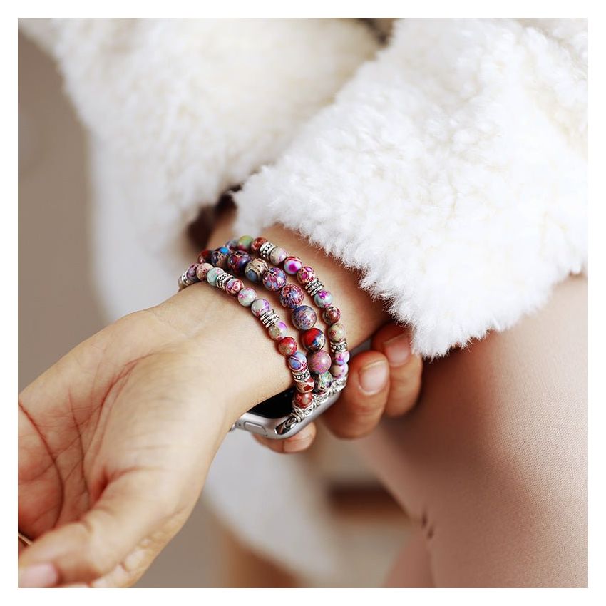 Intense Jasper Stretch Apple Watch Strap