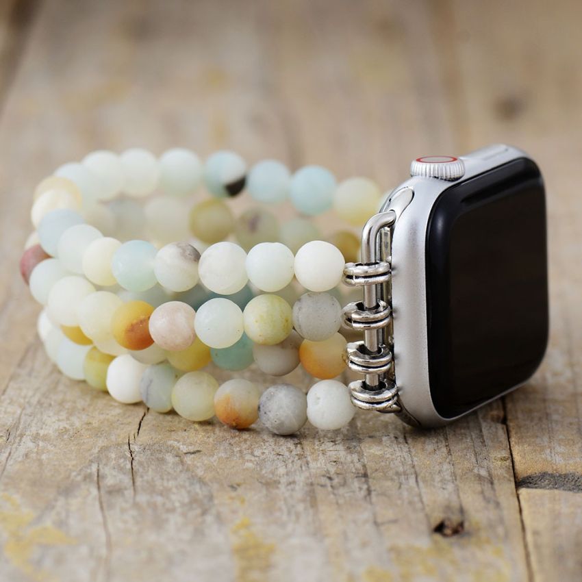 Amazonite Jasper Stretch Apple Watch Strap