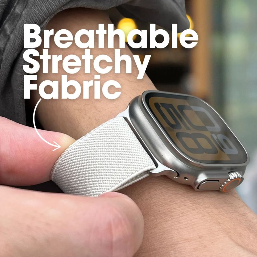 Apple Watch Ultra 2 Band 49mm 10 9 8 7 45mm 41mm 44mm 46mm 42mm Braided Elastic Bracelet for IWatch Series 6 SE