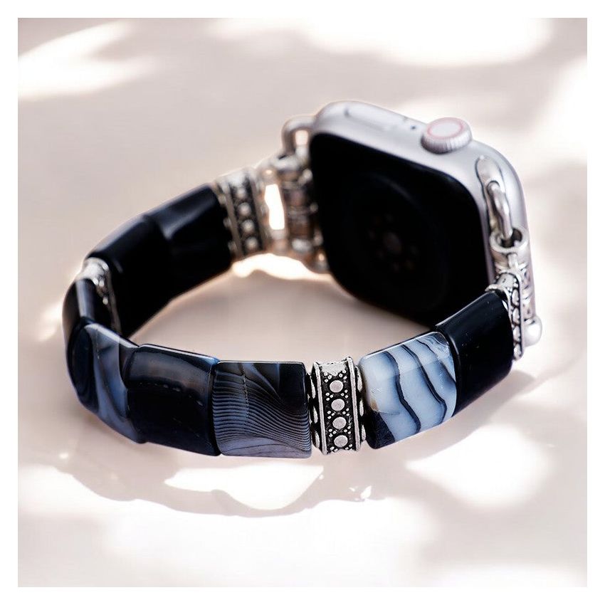Bohemian Noir Stretch Apple Watch Strap