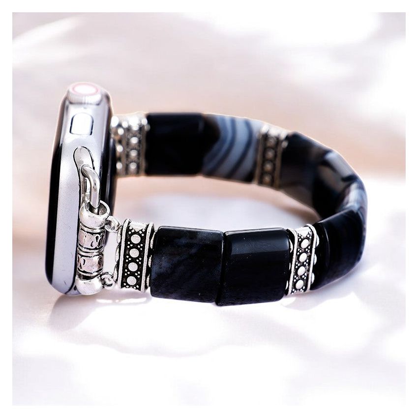Bohemian Noir Stretch Apple Watch Strap