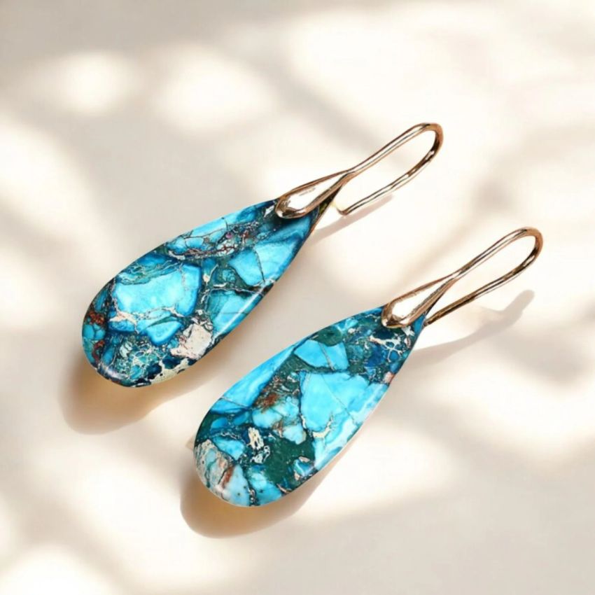 Ocean Energy Protection Teardrop Earrings
