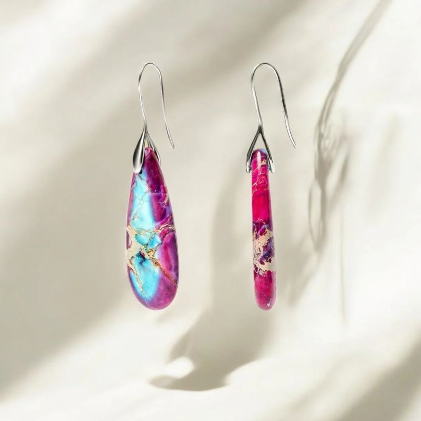 Tibetan Energy Jasper Earrings