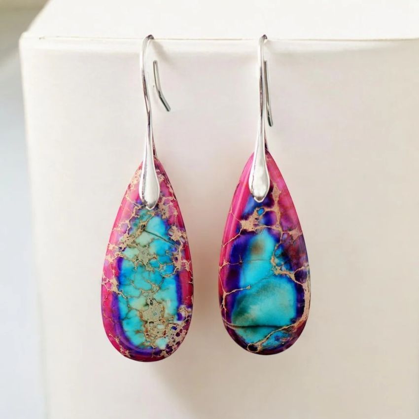 Tibetan Energy Jasper Earrings