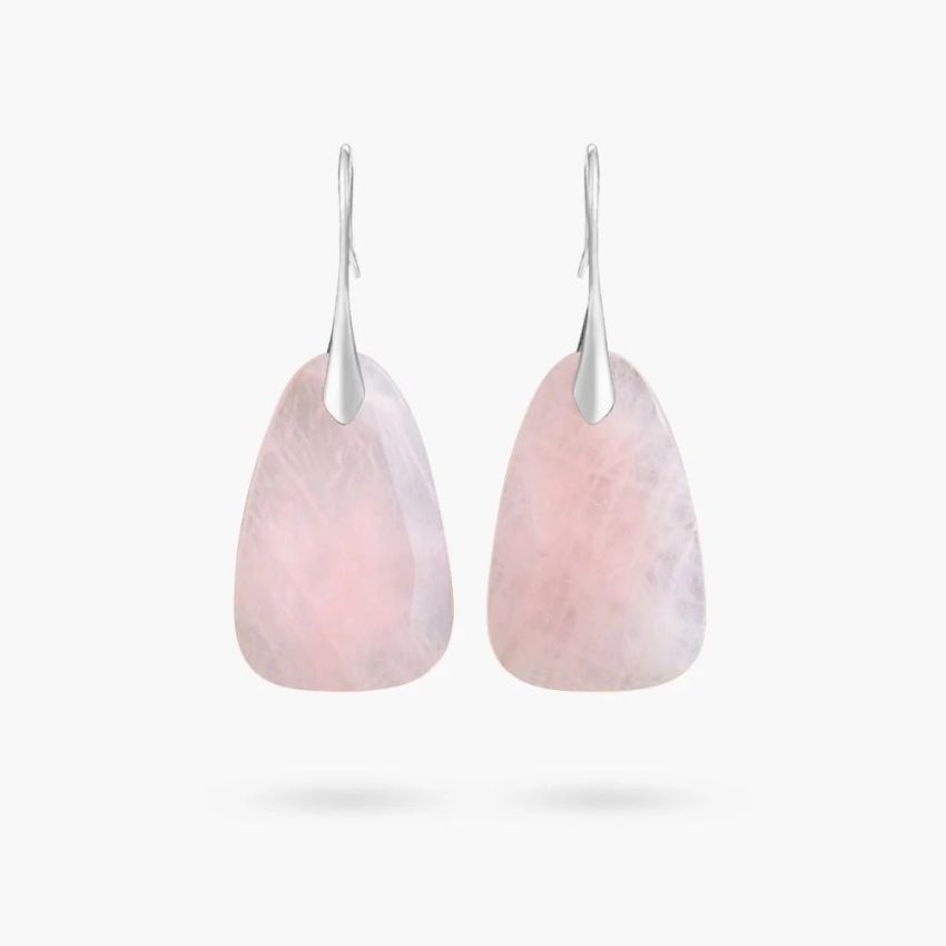 Rose Quartz Protection Drop Earrings