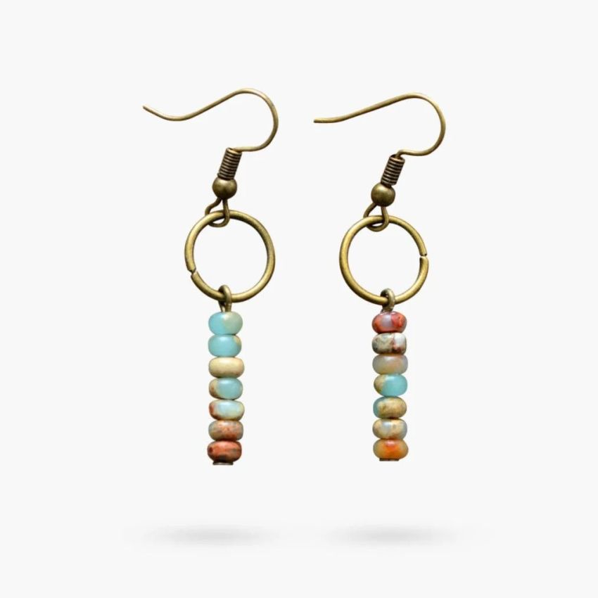 Natural Stone Jasper Earrings