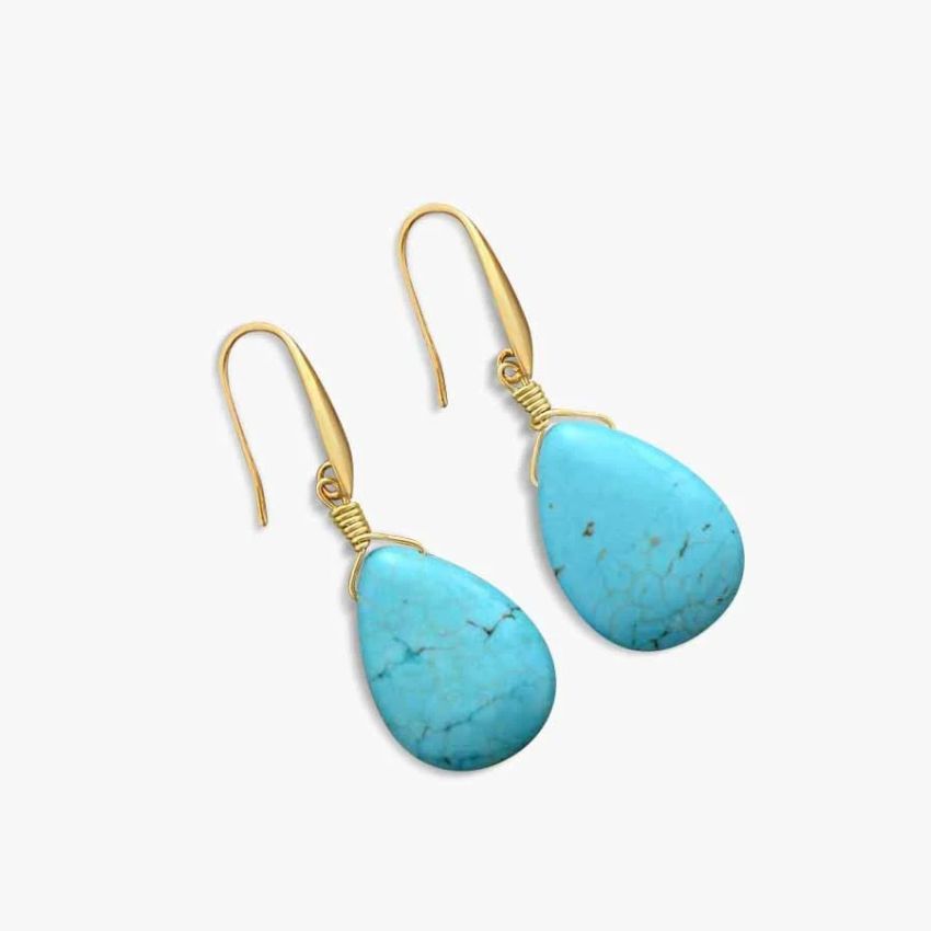 Exquisite Teardrop Turquoise Earrings