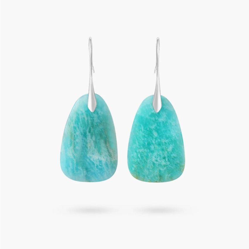 Amazonite Protection Drop Earrings