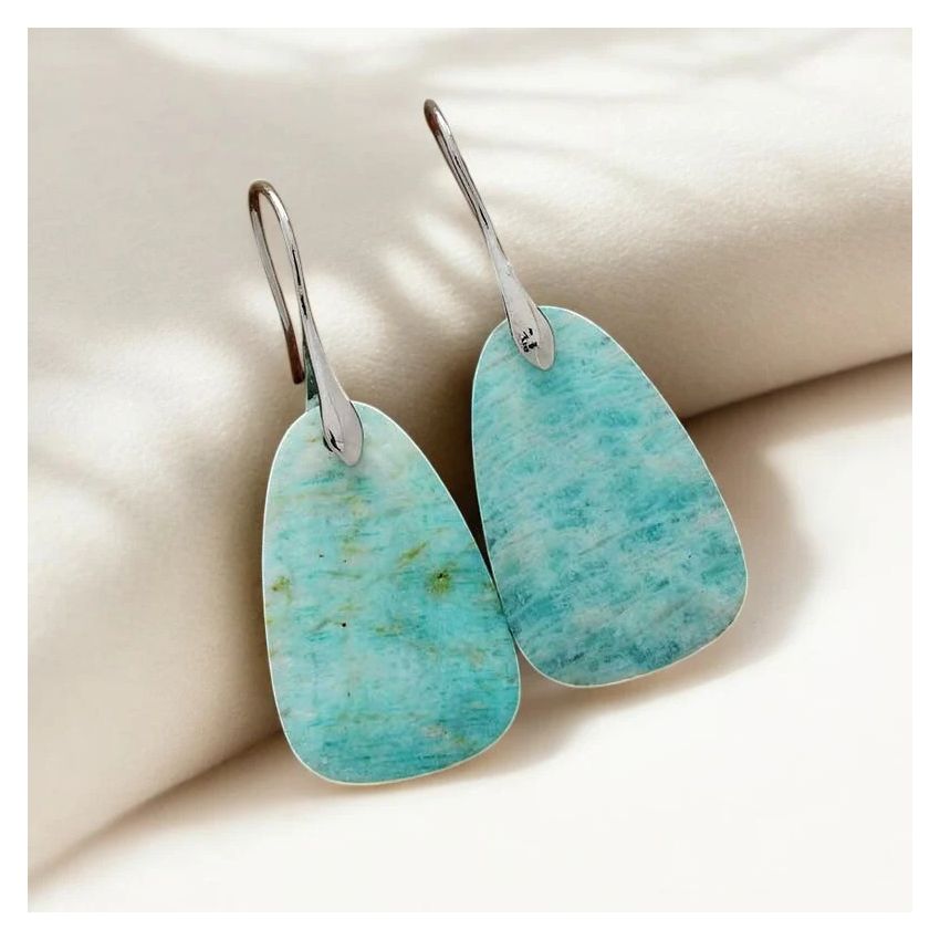 Amazonite Protection Drop Earrings